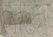 Steine I/23, Fettkreide, Tusche auf Papier, 2008, 42 x 60 cm