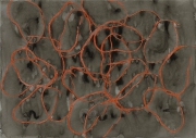 Steine III-12,  Fettkreide, Tusche auf Papier, 2011, 42 x 60 cm