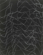 12/10   Fettkreide, Tusche auf Leinwand, 2012, 120 x 95 cm