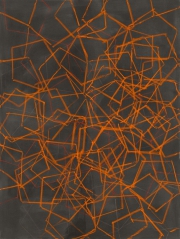 14/3, Fettkreide, Tusche auf Leinwand, 2014, 180 x 135 cm