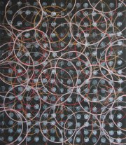 19/6  Öl, Tusche, Fettkreide auf Leinwand, 2019, 150 x 130 cm