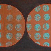 Fettkreide, Öl auf Leinwand, 2020, 45 x 45 cm