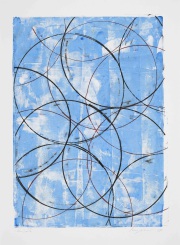 Kreise 8./12.8.24 I, Monotypie, 85,5 x 61 cm