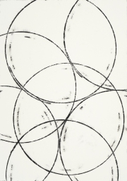 Kreise 8.8.24 II, Monotypie, 59,6 x 42 cm