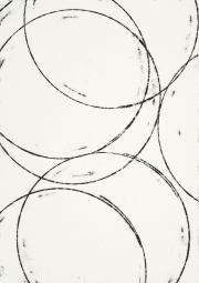 Kreise 8.8.24 IV, Monotypie, 59,6 x 42 cm