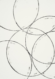 Kreise 8.8.24 V, Monotypie, 59,6 x 42 cm