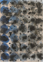 Rübe 11.3.17 III, Öl, Acryl, Tusche auf Papier, 62,8 x 43,8 cm