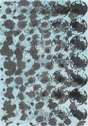 Rübe 11.3.17 I, Öl, Acryl, Tusche auf Papier, 62,8 x 43,8 cm