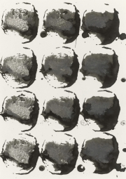 Rübe 20.1.17 III,  Acryl, Tusche, Öl auf Papier, 29,6 x 20,9 cm