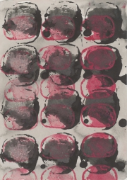 Rübe 24.1.17 XXIV, Acryl, Tusche, Öl auf Papier, 29,6 x 20,9 cm, Privatbesitz