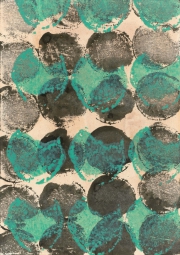 Rübe 28.2.17 VII,  Acryl, Tusche, Öl auf Papier, 29,6 x 20,9 cm, Privatbesitz