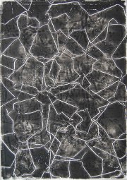 Wege 1  21.12.20 X, Monotypie, 42 x 29,7 cm, Privatbesitz