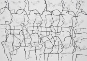 Wege 4  13.1.21 I, Monotypie, 29,7 x 42 cm