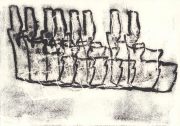 Wege 6  8.7.20 II, Monotypie, 21 x 29,7 cm