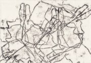 Wege 6  8.7.20 IX, Monotypie, 21 x 29,7 cm