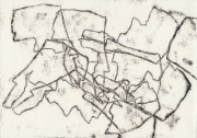 Wege 6  8.7.20 VII, Monotypie, 21 x 29,7 cm