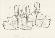 Wege 6  8.7.20 X, Monotypie, 21 x 29,7 cm