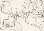 Wege 6  8.7.20 XIII, Monotypie, 21 x 29,7 cm