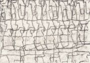 Wege 6  8.7.20 XIX, Monotypie, 21 x 29,7 cm
