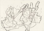 Wege 6  8.7.20 XV, Monotypie, 21 x 29,7 cm